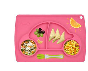 pink-car-shape-silicone-plate