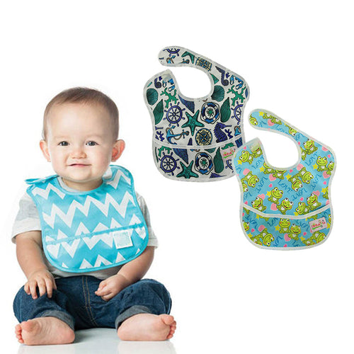 blue-white-waves-stamped-waterproof-bibs-and-blue-green-white-ocean-thematic-stamped-waterproof-bib-and-green-couple-frogs-love-heart-star-stamped-waterproof-bib
