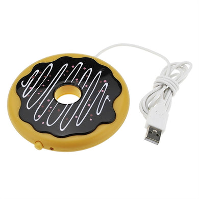 yellow-donut-brown-topping-white-lines-white-usb-cable-cup-warmer
